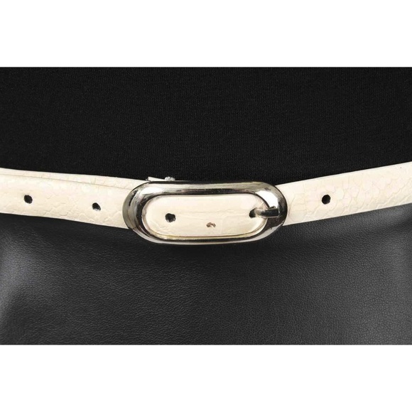 VERA WANG PRINCESS Black Ponte Knit & Faux Leather Belted Skater Dress Size 5 - Picture 5 of 6